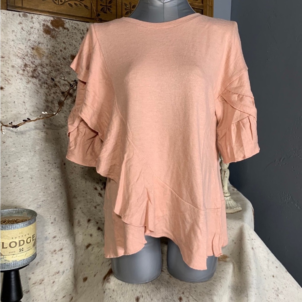 Love Riche Soft Coral Layered Blouse